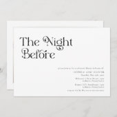 Elegant Unique Typography Rehearsal Dinner Kaart (Voorkant / Achterkant)