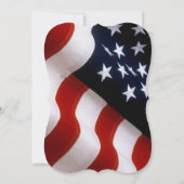 Elegant Unique USA Flag Gold Wedding Invite Kaart (Achterkant)