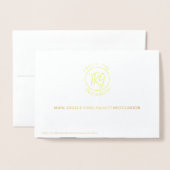 Elegant Unto ons Een kind is gouden kerst geboren Folie Kaarten (Met envelop)