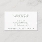 Elegant Uw Logo Moderne Groene & Witte QR Code Visitekaartje (Achterkant)