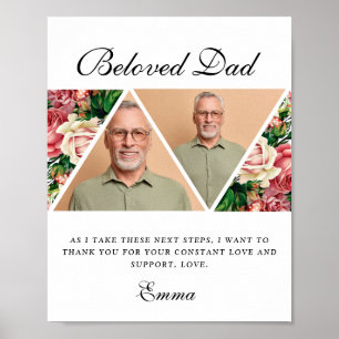 Elegant vader van de Bride Gift Dank u Gift Poster