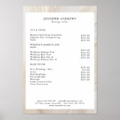 Elégant, Vagues, Salon, Liste de prix Poster (Devant)