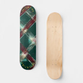 Elegant vakantie geruit skateboard ontwerp (Voorkant)