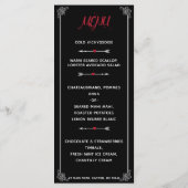 Elegant Valentijnsdag Menu (Achterkant)