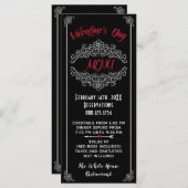 Elegant Valentijnsdag Menu (Voorkant / Achterkant)