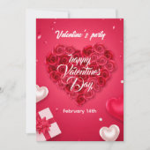 Elegant Valentine’s Day Party Invitation (Devant)