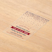 Elegant vallende sterren 4th of July Party Acryl Uitnodigingen (Laagn)