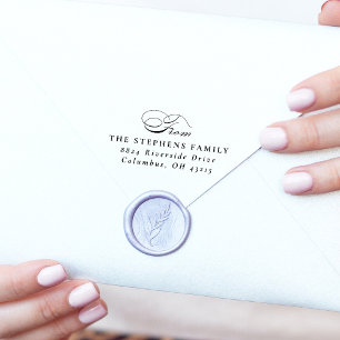 Elegant van bruiloft retour adres zelfinktende stempel