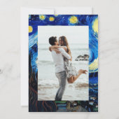 Elegant Van Gogh Sterrennacht Trouwscript Save The Date (Achterkant)