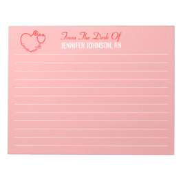 Elegant van het bureau van de verpleegster Stethos Notitieblok