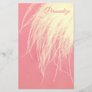 Elegant veer roze en crème elegant briefpapier