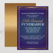 Elegant Veiling Corporate Gala Fundraiser Uitnodig Kaart (Voorkant / Achterkant)