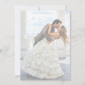 Elegant Vellum Black & White Overlay Photo Wedding Save The Date (Achterkant)