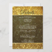 Elegant Vellum Glitter Wedding Invitation Kaart (Achterkant)