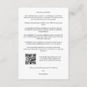 Elegant Vellum Transparency Wedding Initials Photo Informatiekaartje (Achterkant)