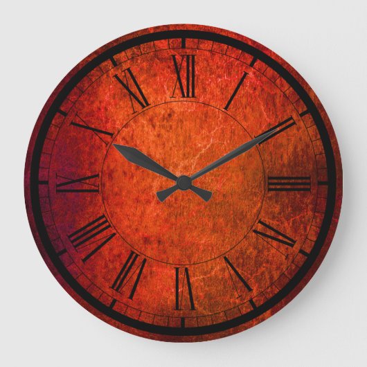 Elegant velvet red wall klok (Voorkant)