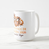 Elegant Venetian Mask Ceramic Mug (Devant droit)