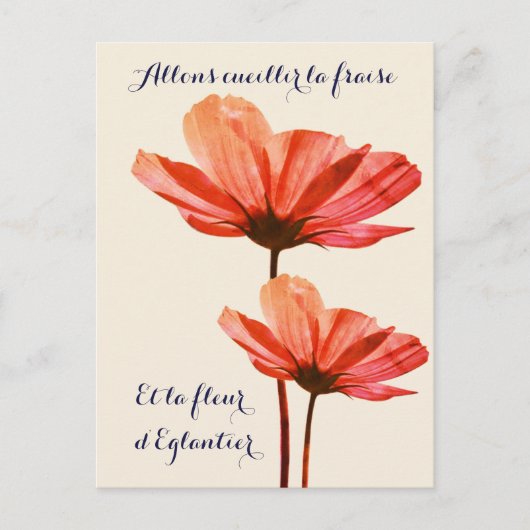 Elegant ventilator met lentevige Franse prijsopga Briefkaart (Voorkant)