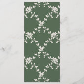 Elégant Verdure Editable Mariage Dîner Menu (Dos)