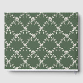 Elégant verdure Mariage Mémoire Livre d'or Monogra (Verso)