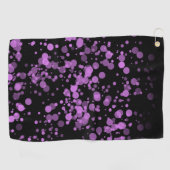 Elegant verf geplateerde Paarse Confetti Golfhanddoek (Horizontaal)