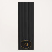 Elegant, verfijnd gestreept monogram yogamat (Voorkant)