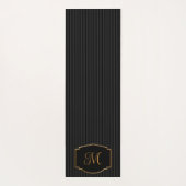 Elegant, verfijnd gestreept monogram yogamat (Achterkant)