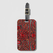 elegant verfijnd goud ruby red burgundy bagagelabel (Voorkant (verticaal))