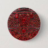 elegant verfijnd goud ruby red burgundy ronde button 5,7 cm (Voorkant)