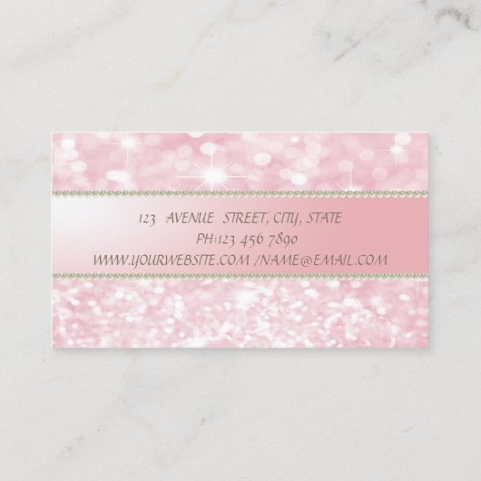 Elegant verfijnd modern modern Glitter Bokeh, pare Visitekaartje (Achterkant)