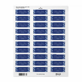 Elegant vergeet me Nots Floral Royal Navy Blue Etiket (Full Sheet)