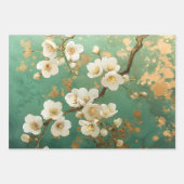 Elegant verguld wit bloesem inpakpapier (Voorkant)