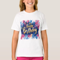 Elegant Verjaardag Meisje T-shirt