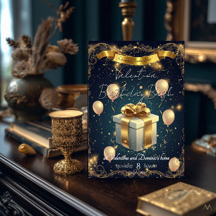 Elegant verjaardagscadeau Elegant goud en marine Kaart