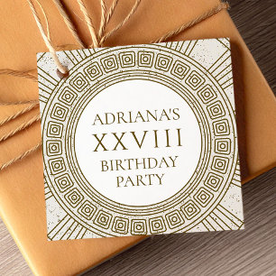 Elegant verjaardagsfeestje bedankjes labels