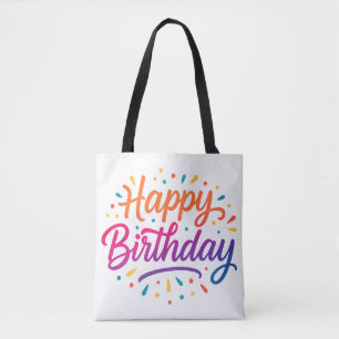 Elegant verjaardagskalligrafie ontwerp draagtas