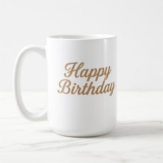 Elegant verjaardagskalligrafie ontwerp koffiemok