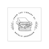 Elegant verlaat aangepaste versie van de bibliothe 	rubberstempel (Afrduk)