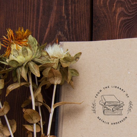 Elegant verlaat aangepaste versie van de bibliothe 	rubberstempel