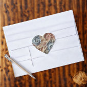 Elegant verloop pastel kantpatroon hart sticker