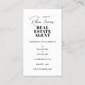 Elegant verloopwit portret visitekaartje (Achterkant)