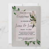 Elegant Verloving Invitation Kaart (Voorkant)