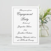 Elegant Verloving Names Engagement Party nodigt ui Kaart (Staand voorkant)