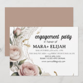 Elegant verlovingsfeest kaart (Voorkant / Achterkant)