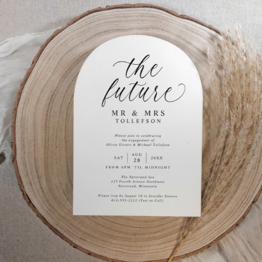 Elegant verlovingsfeest Zwart en Wit Kaart