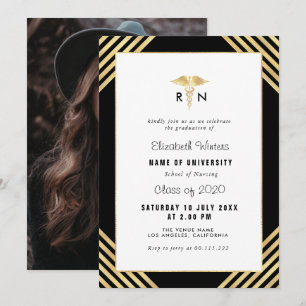 Elegant verpleegkundige afgestudeerden kaart