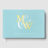 Elégant verre de mer Turquoise Mariage or (Recto)