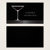 Élégant verre de verre à cocktail à martini (Devant & derrière)