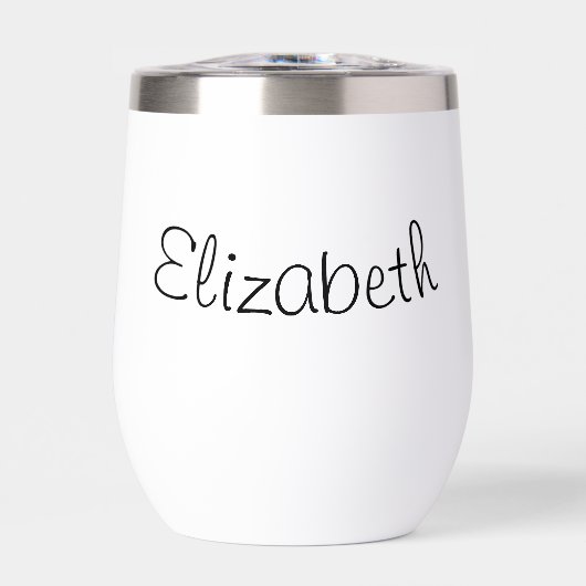 Élégant verre de vin sans pierre personnalisable (Avant)