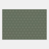 Élégant Vert Beige Joyeux Vacances Papier Envelopp (Devant 3)